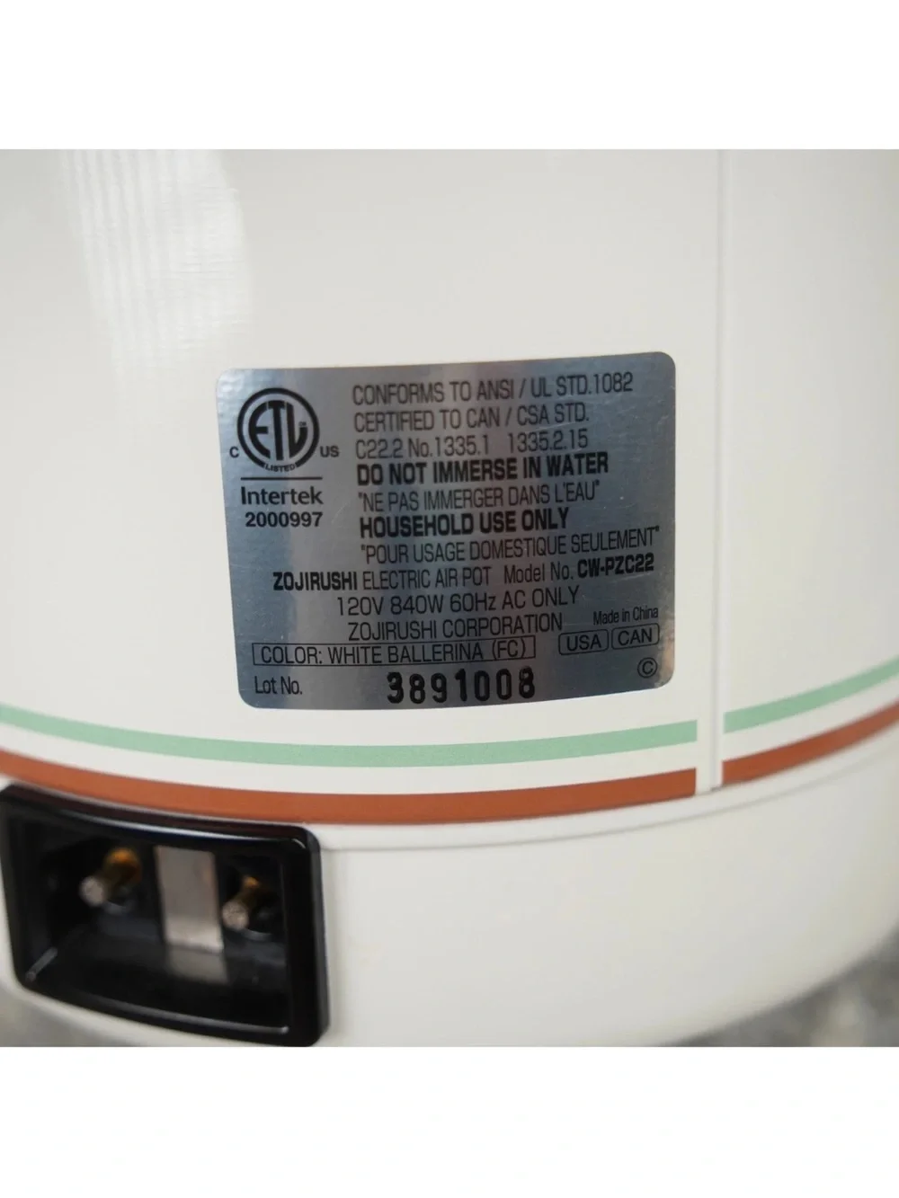 Zojirushi Micom Super Boiler 2.2L Model CW-PZC22 Floral Tested Working